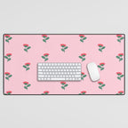 Art Nouveau Single Tropical Flower - Pattern Desk Mat Gallery Image 1