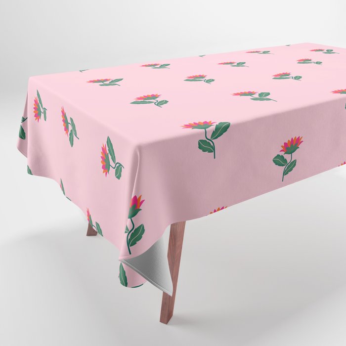 Art Nouveau Single Tropical Flower - Pattern Tablecloth Gallery Image 1