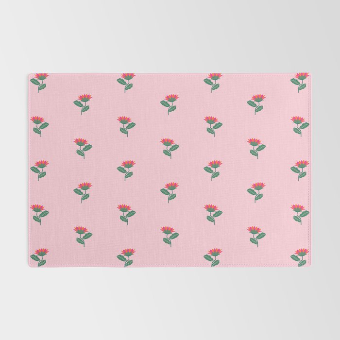 Art Nouveau Single Tropical Flower - Pattern Rug Gallery Image 2