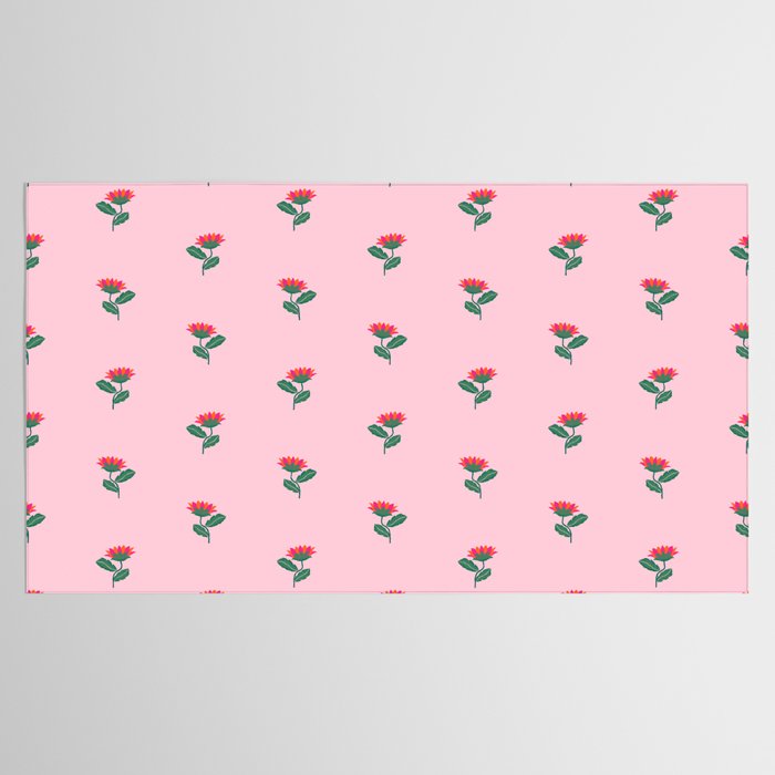 Art Nouveau Single Tropical Flower - Pattern Tablecloth Gallery Image 2
