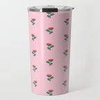 Art Nouveau Single Tropical Flower - Pattern Travel Mug Gallery Image 1