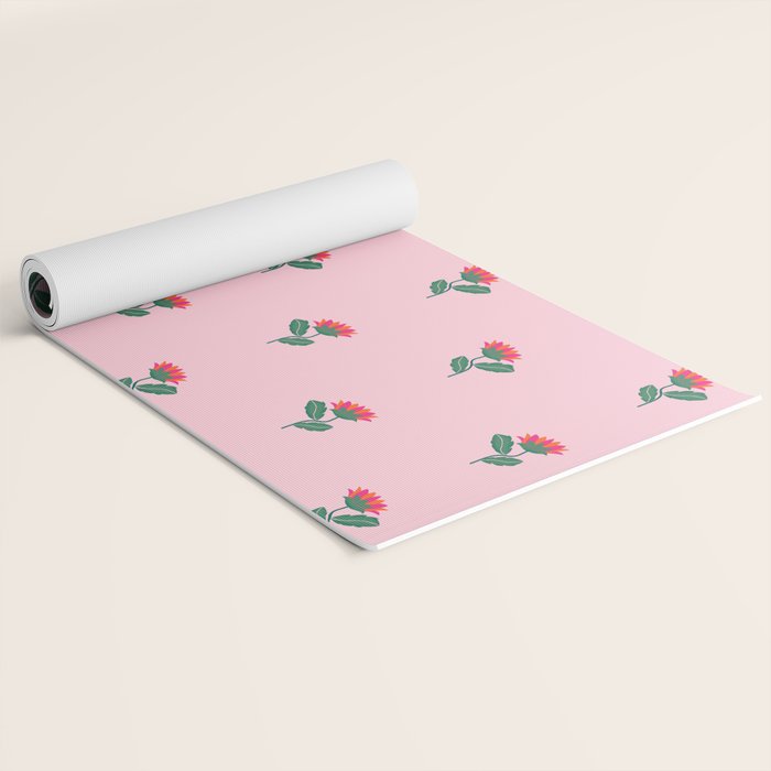 Art Nouveau Single Tropical Flower - Pattern Yoga Mat Gallery Image 2