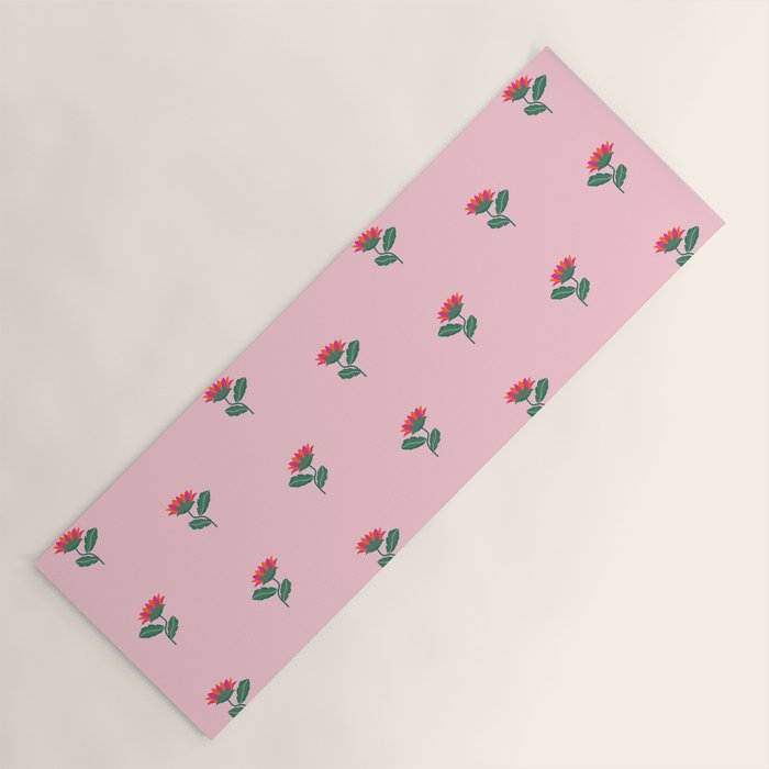 Art Nouveau Single Tropical Flower - Pattern Yoga Mat Gallery Image 1