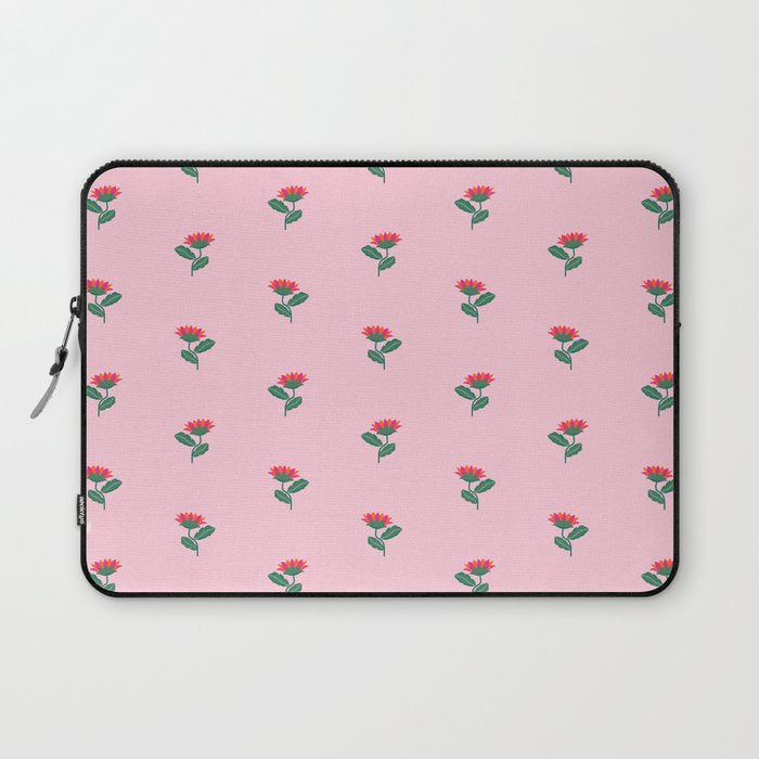 Art Nouveau Single Tropical Flower - Pattern Laptop Sleeve Gallery Image 1