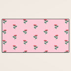 Art Nouveau Single Tropical Flower - Pattern Desk Mat Gallery Image 3