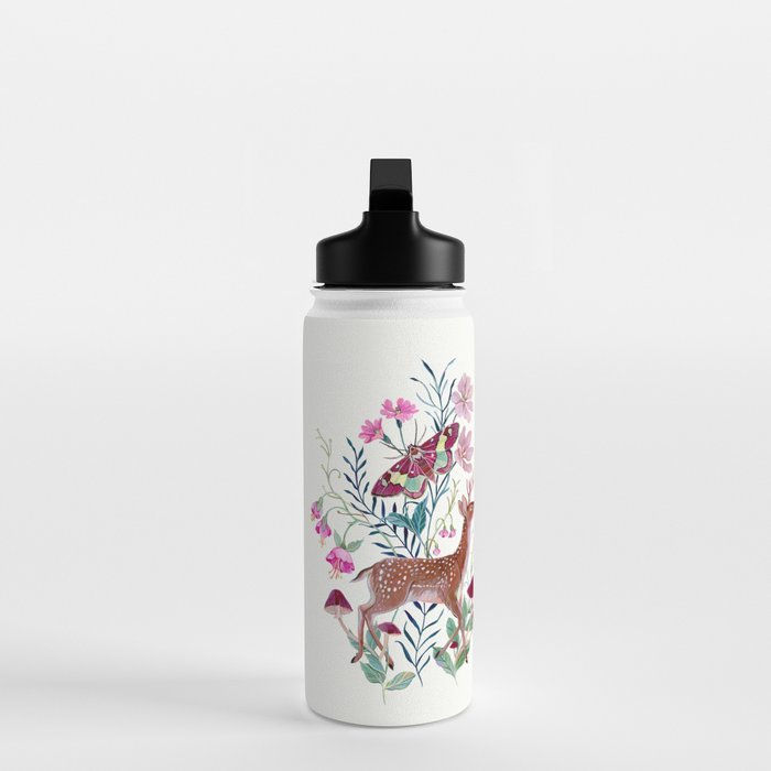 Floral Deer Water Bottle Gallery Image 3