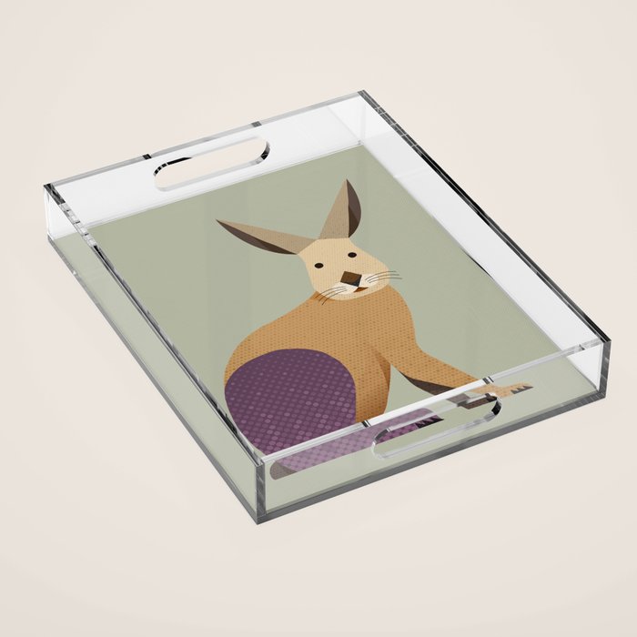 Whimsy European Hare Acrylic Tray Gallery Image 1