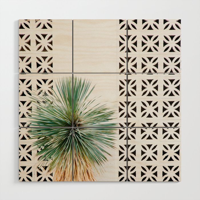 Palm Springs Cactus Wood Wall Art Gallery Image 1