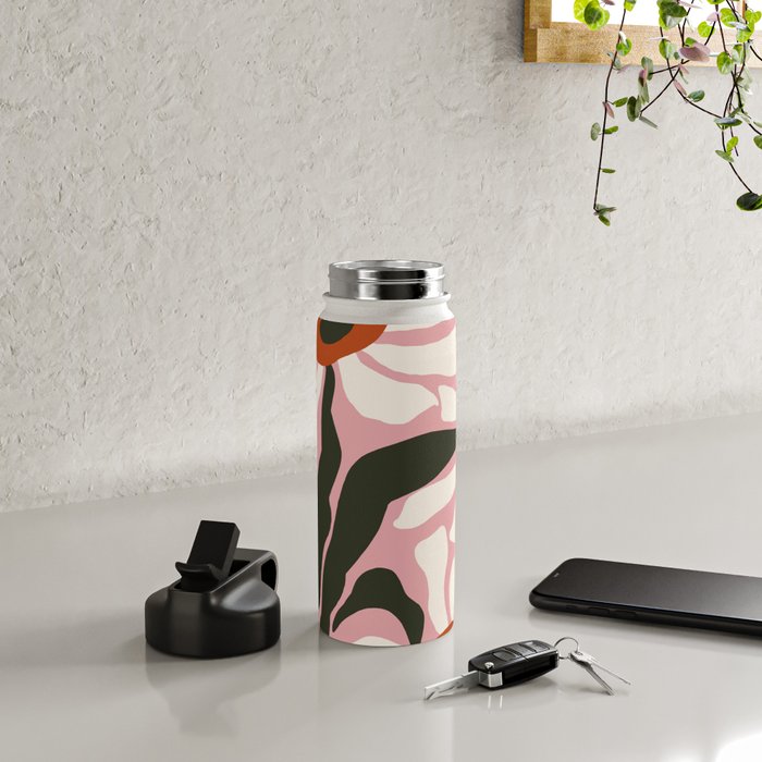 Lazy White Daisies  Water Bottle Gallery Image 4