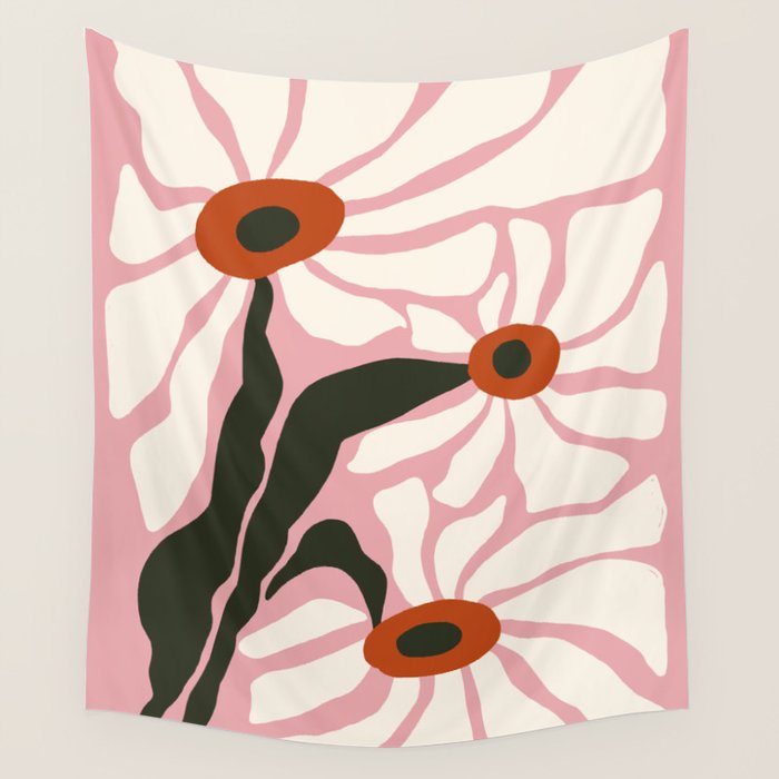 Lazy White Daisies  Wall Tapestry Gallery Image 4