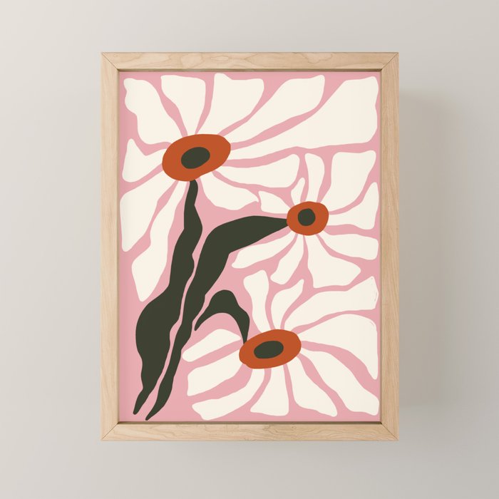 Lazy White Daisies  Mini Art Print Gallery Image 1