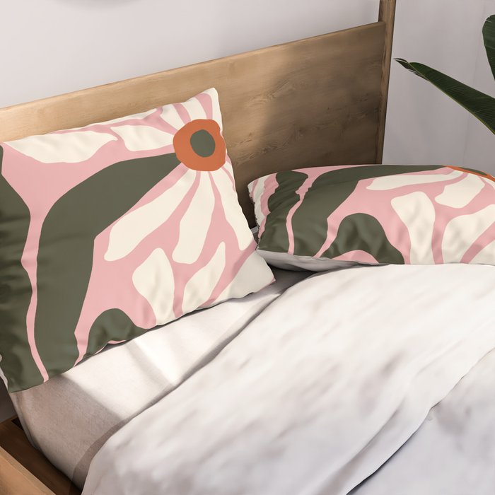 Lazy White Daisies  Pillow Sham Gallery Image 2