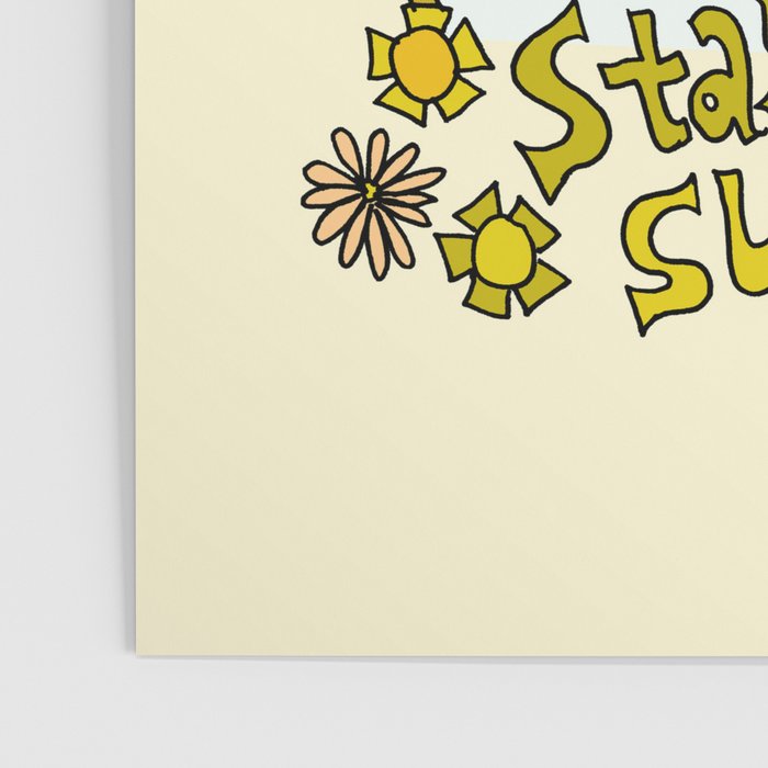 stay golden sun child //retro surf art by surfy birdy Poster Gallery Image 3