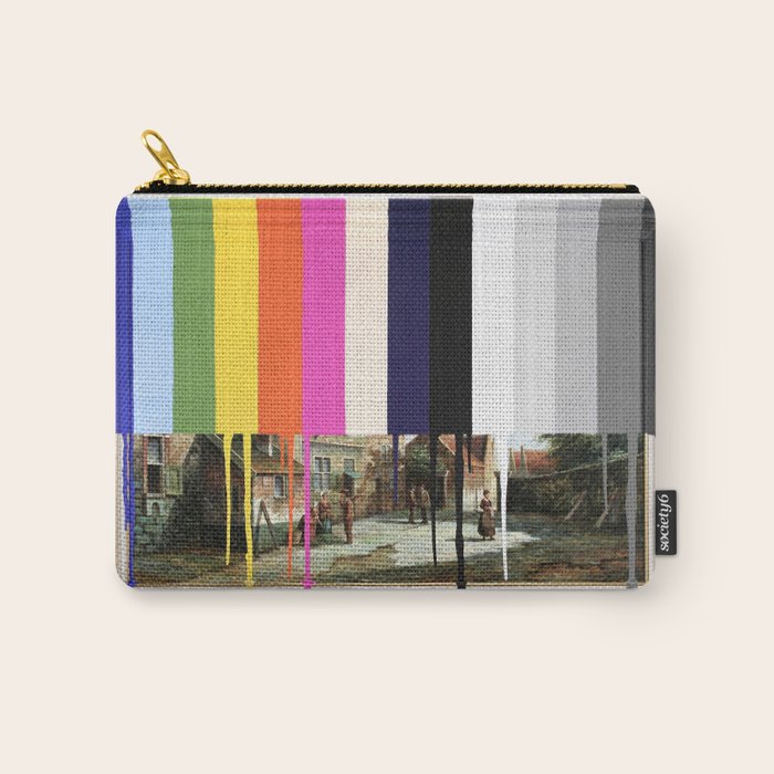 Garage Sale Painting of Peasants with Color Bars Carry All Pouch Gallery Image 1