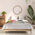 Garage Sale Painting of Peasants with Color Bars Comforter Gallery Image 3