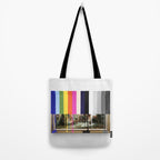 Garage Sale Painting of Peasants with Color Bars Tote Bag Gallery Image 2