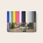 Garage Sale Painting of Peasants with Color Bars Bath Mat Gallery Image 1