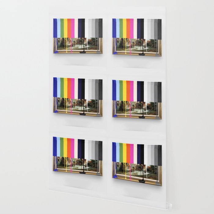 Garage Sale Painting of Peasants with Color Bars Wallpaper Gallery Image 2