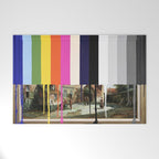 Garage Sale Painting of Peasants with Color Bars Welcome Mat Gallery Image 1