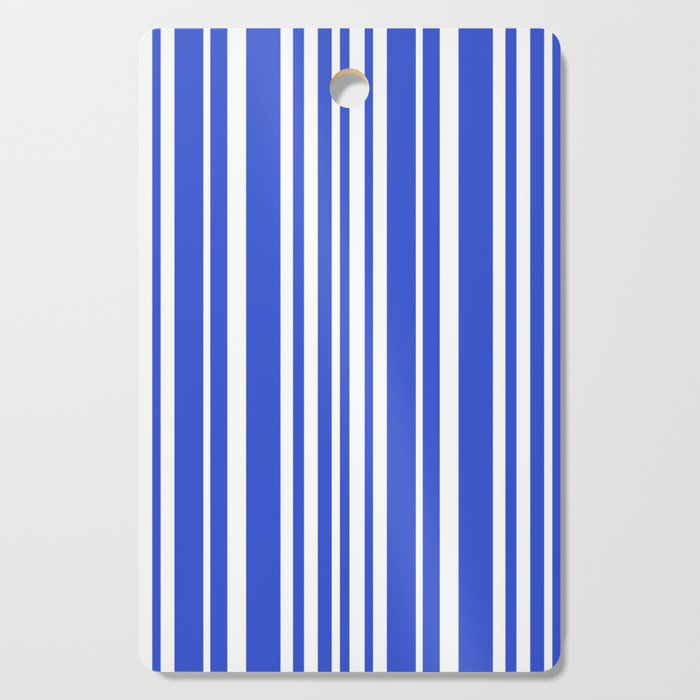  Classic Stripes XXXIV - Bright Blue Cutting Board Gallery Image 1