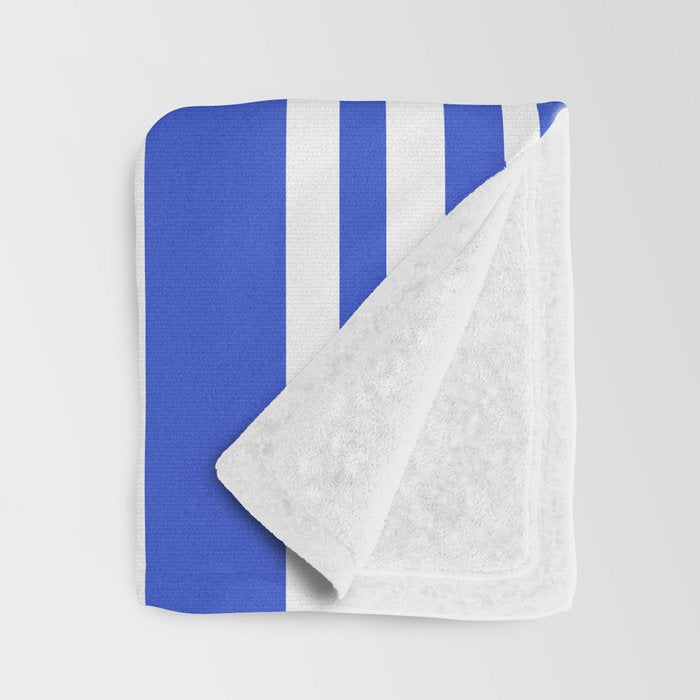  Classic Stripes XXXIV - Bright Blue Throw Blanket Gallery Image 3