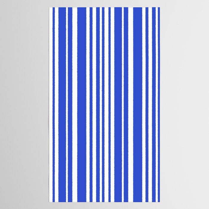  Classic Stripes XXXIV - Bright Blue Tablecloth Gallery Image 2