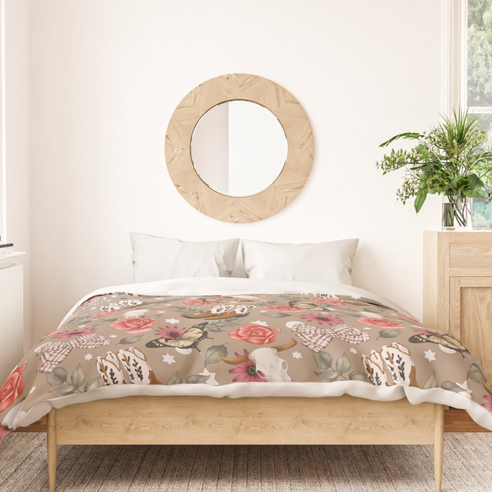 Cowboy Spirit Blooms Duvet Cover Gallery Image 3