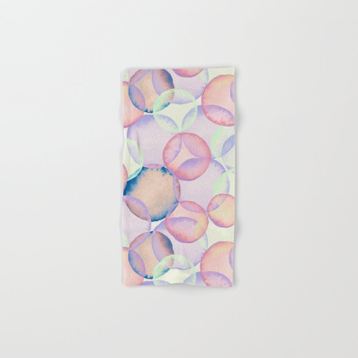 Watercolor circles overlay Bath Towel Gallery Image 1