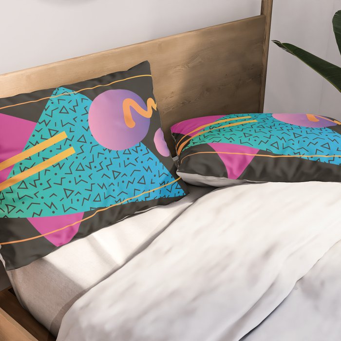 Memphis Pattern 24 - 80s / 90s Retro Pillow Sham Gallery Image 2