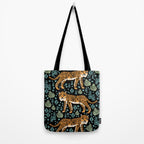 Tiger forest tropical tigers screen print art by andrea lauren Tote Bag Gallery Image 2