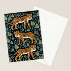 Tiger forest tropical tigers screen print art by andrea lauren Stationery Card Gallery Image 2