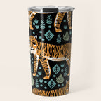 Tiger forest tropical tigers screen print art by andrea lauren Travel Mug Gallery Image 1