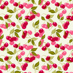 Ripe red and pink cherry berries retro rustic pattern Coffee Mug Gallery Image 2