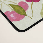 Ripe red and pink cherry berries retro rustic pattern Desk Mat Gallery Image 4