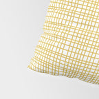 Fine Weave Minimalist Mid Century Modern Woven Pattern in Mustard Yellow and White Pillow Sham Gallery Image 4