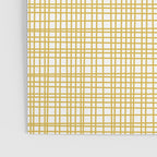 Fine Weave Minimalist Mid Century Modern Woven Pattern in Mustard Yellow and White Poster Gallery Image 3