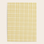 Fine Weave Minimalist Mid Century Modern Woven Pattern in Mustard Yellow and White Poster Gallery Image 4