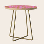 Fashionable cats with Christmas hats and gifts in fuchsia pink background  Side Table Gallery Image 1