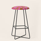 Fashionable cats with Christmas hats and gifts in fuchsia pink background  Stool Gallery Image 1
