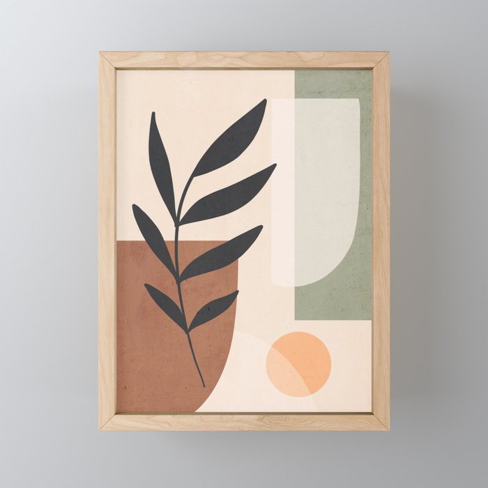 Minimal Abstract Art Plant 5 Mini Art Print Gallery Image 1
