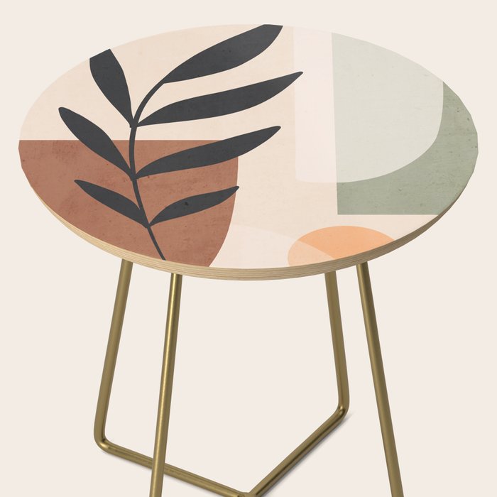 Minimal Abstract Art Plant 5 Side Table Gallery Image 2