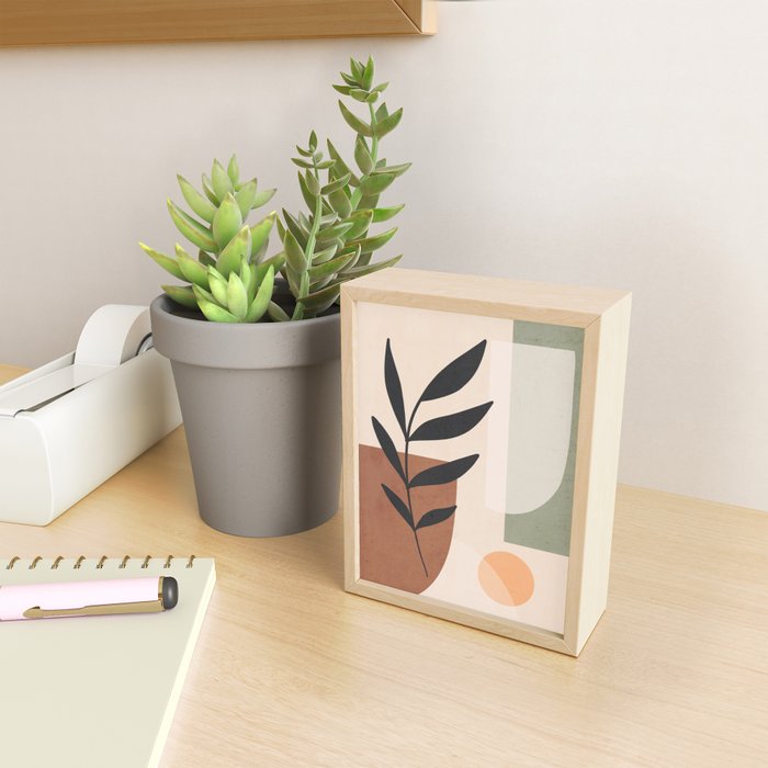 Minimal Abstract Art Plant 5 Mini Art Print Gallery Image 2