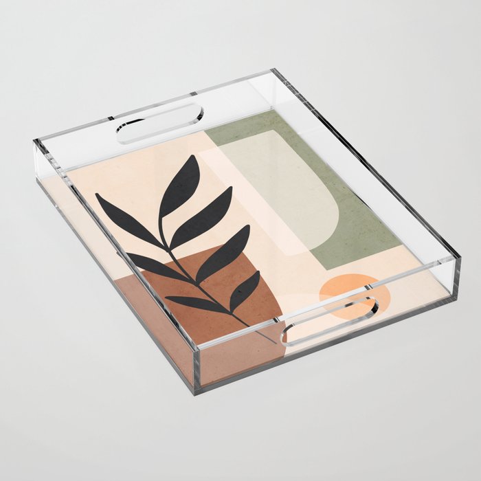Minimal Abstract Art Plant 5 Acrylic Tray Gallery Image 1