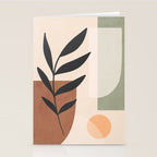 Minimal Abstract Art Plant 5 Stationery Card Gallery Image 2