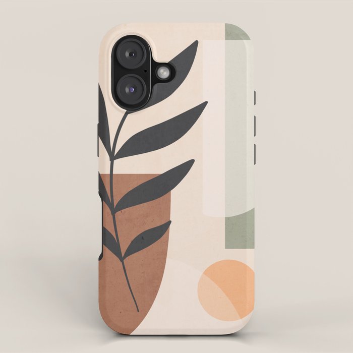 Minimal Abstract Art Plant 5 iPhone Case Gallery Image 1