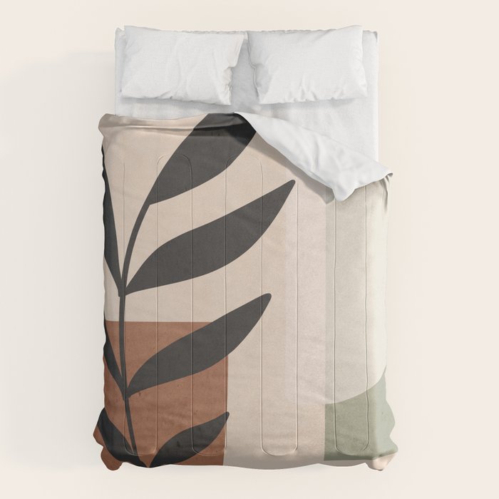 Minimal Abstract Art Plant 5 Comforter Gallery Image 6