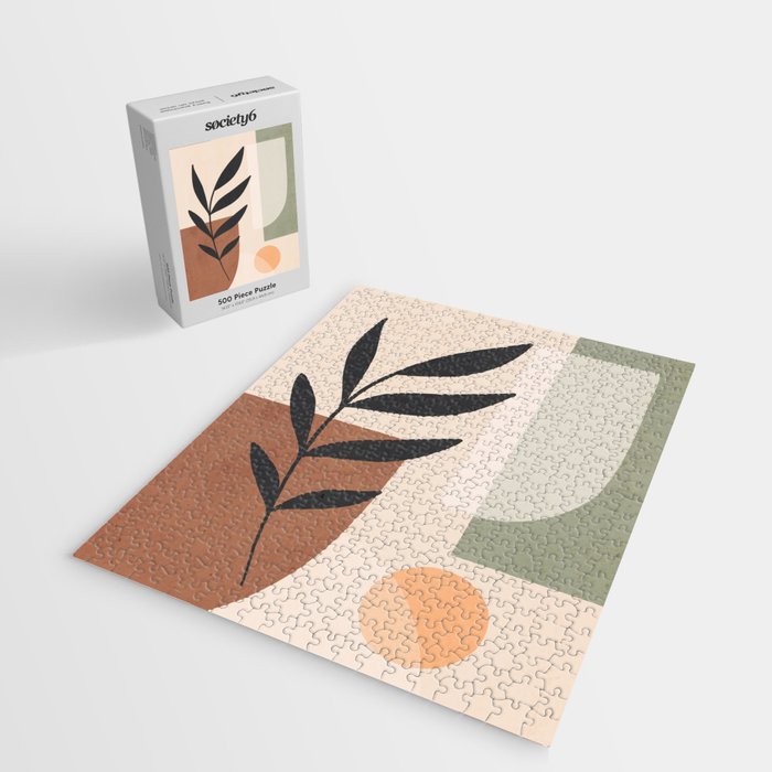 Minimal Abstract Art Plant 5 Jigsaw Puzzle Gallery Image 2