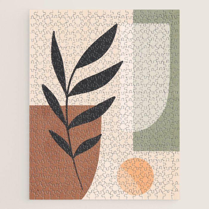 Minimal Abstract Art Plant 5 Jigsaw Puzzle Gallery Image 1