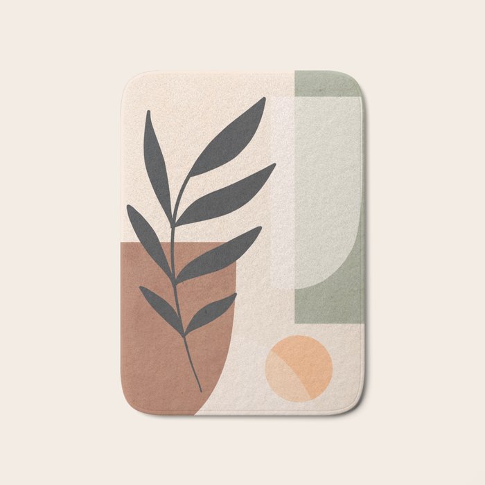 Minimal Abstract Art Plant 5 Bath Mat Gallery Image 1
