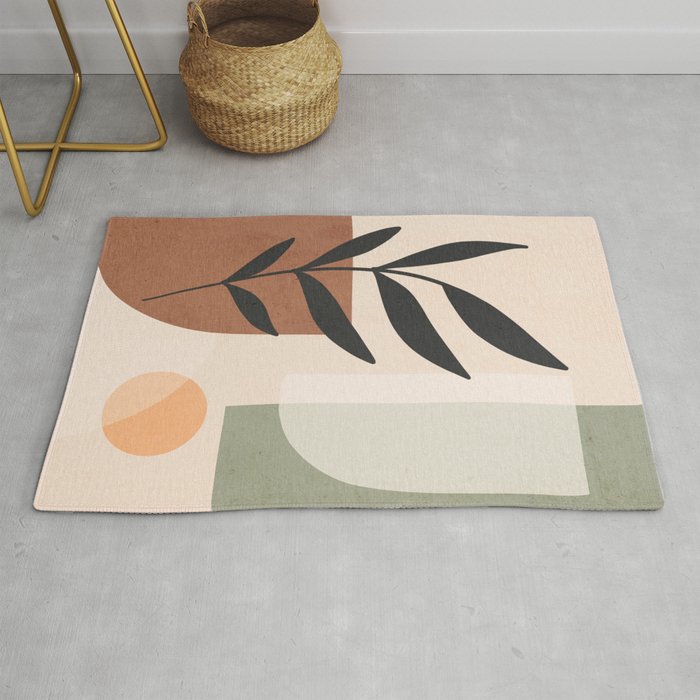 Minimal Abstract Art Plant 5 Rug Gallery Image 1